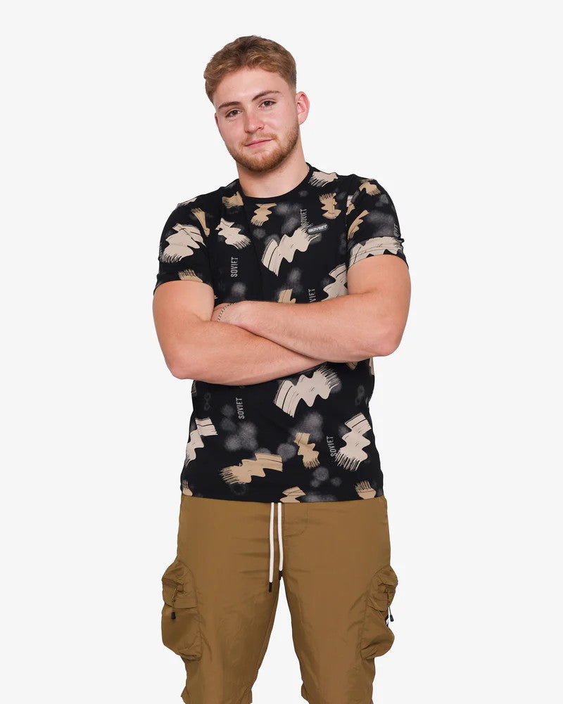 Infinite SS Print Tee in Black