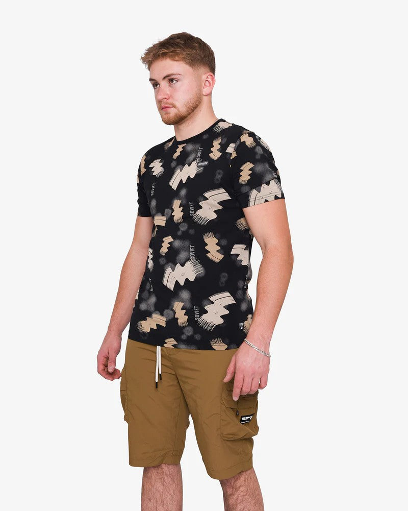 Infinite SS Print Tee in Black