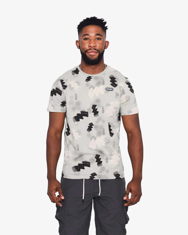 Infinite SS Print Tee in Desert Sage