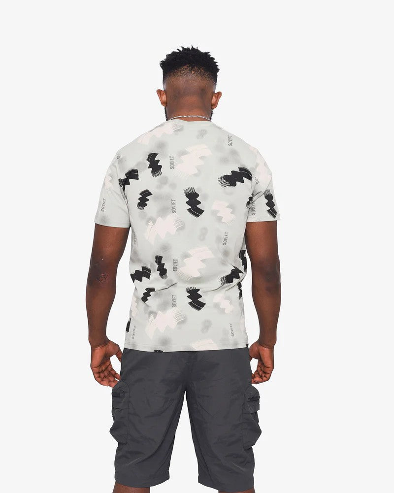 Infinite SS Print Tee in Desert Sage