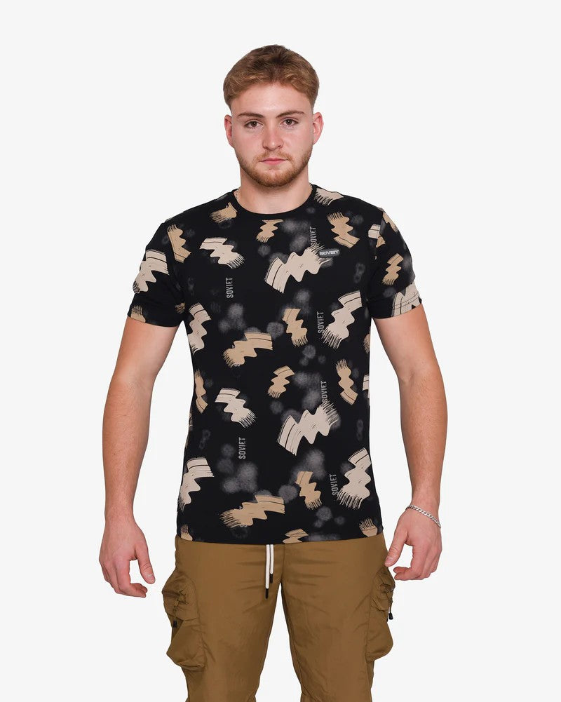 Infinite SS Print Tee in Black
