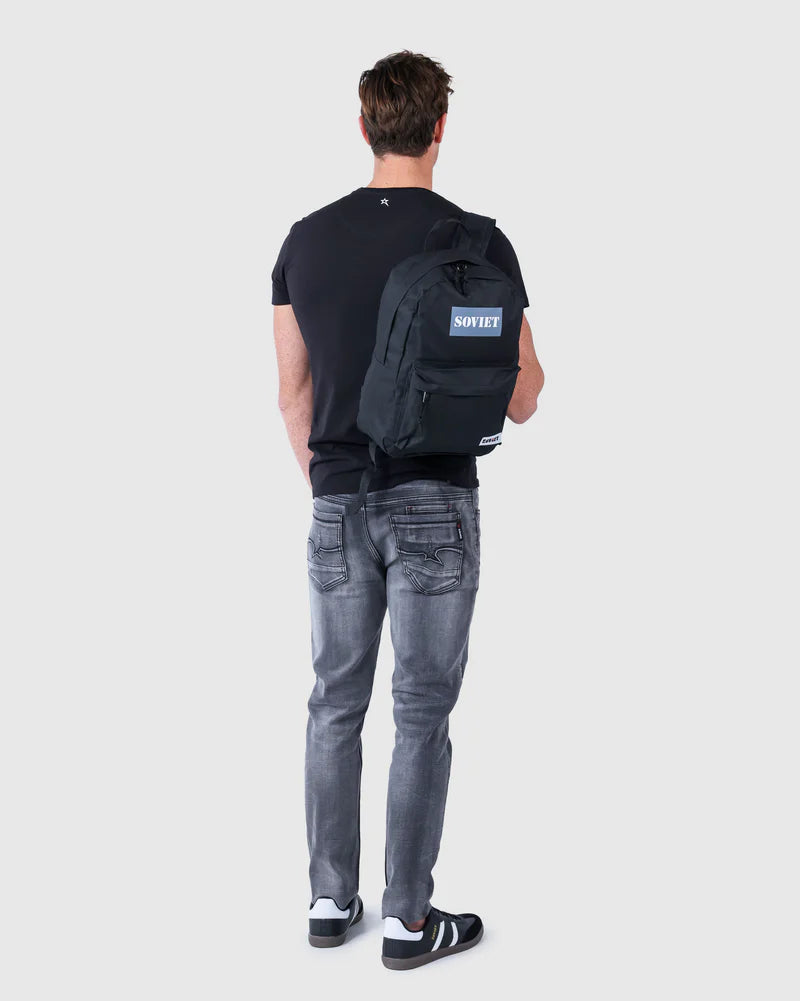 Jazz Nylon Backpack in Black / White