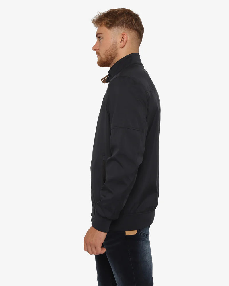Logan Zip Through Jacket in Navy