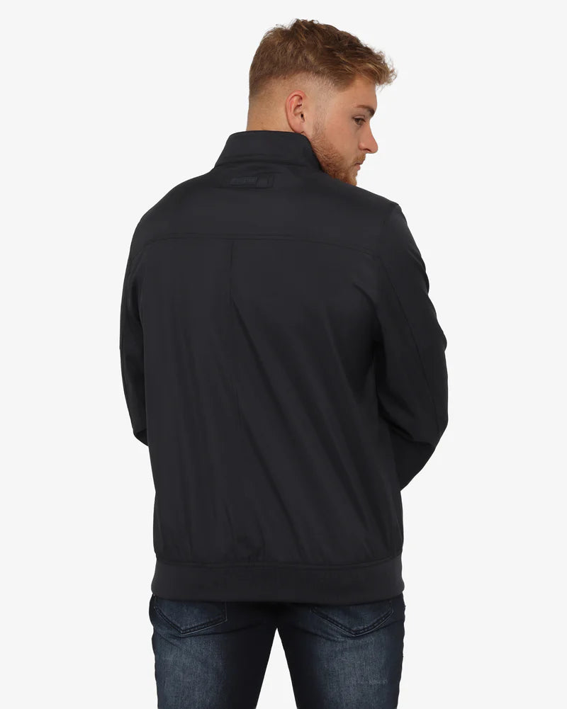Logan Zip Through Jacket in Navy
