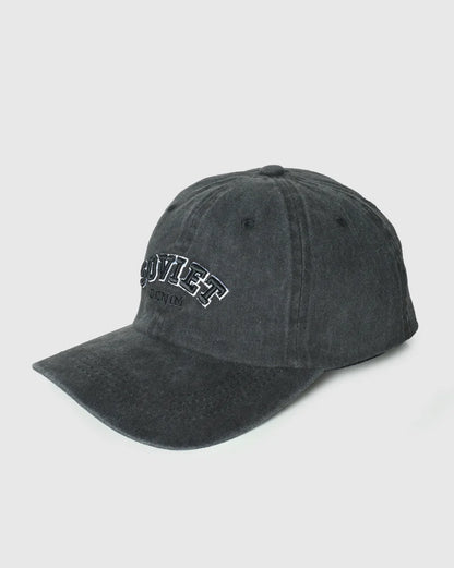 Mark Panel Peak Hat in Black