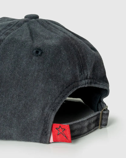 Mark Panel Peak Hat in Black