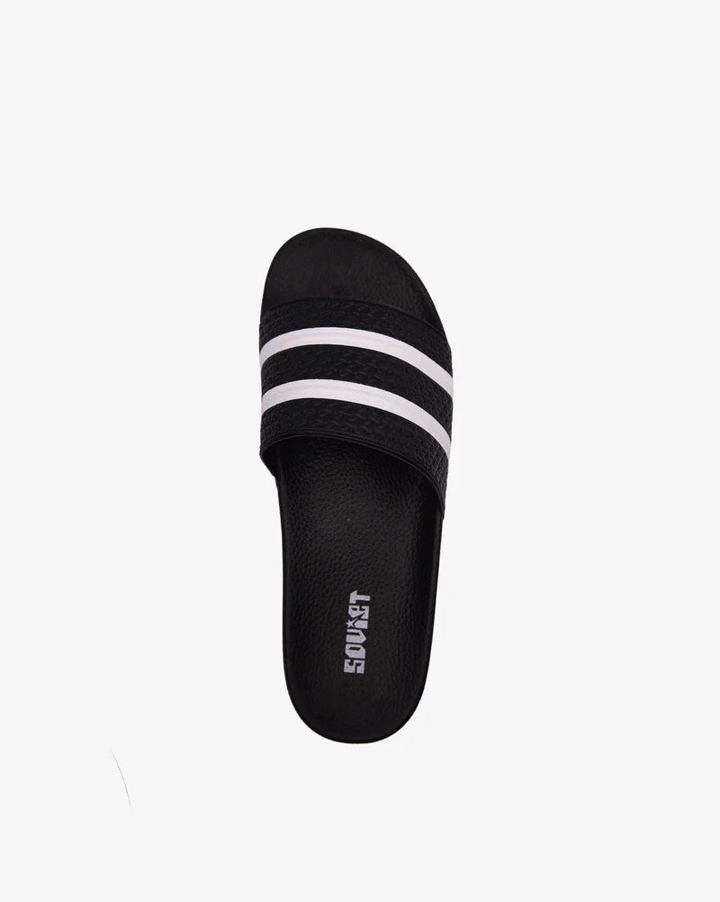 Quest Sandal in Black / White