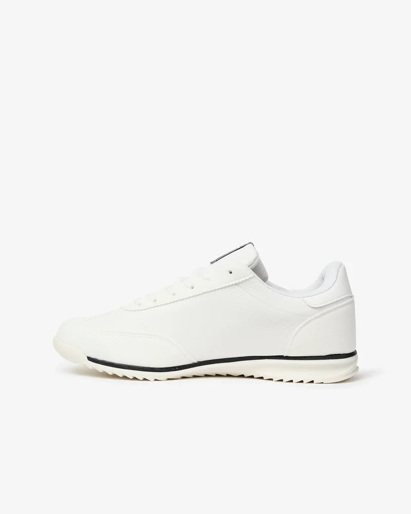 Rome Low Cut Shoe in White Mono / Black
