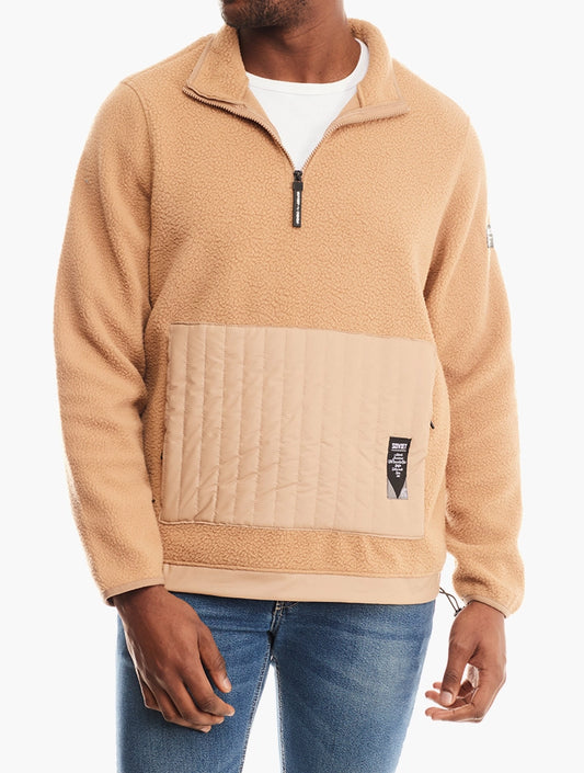 Mikan Sherpa Sweat Top in Camel