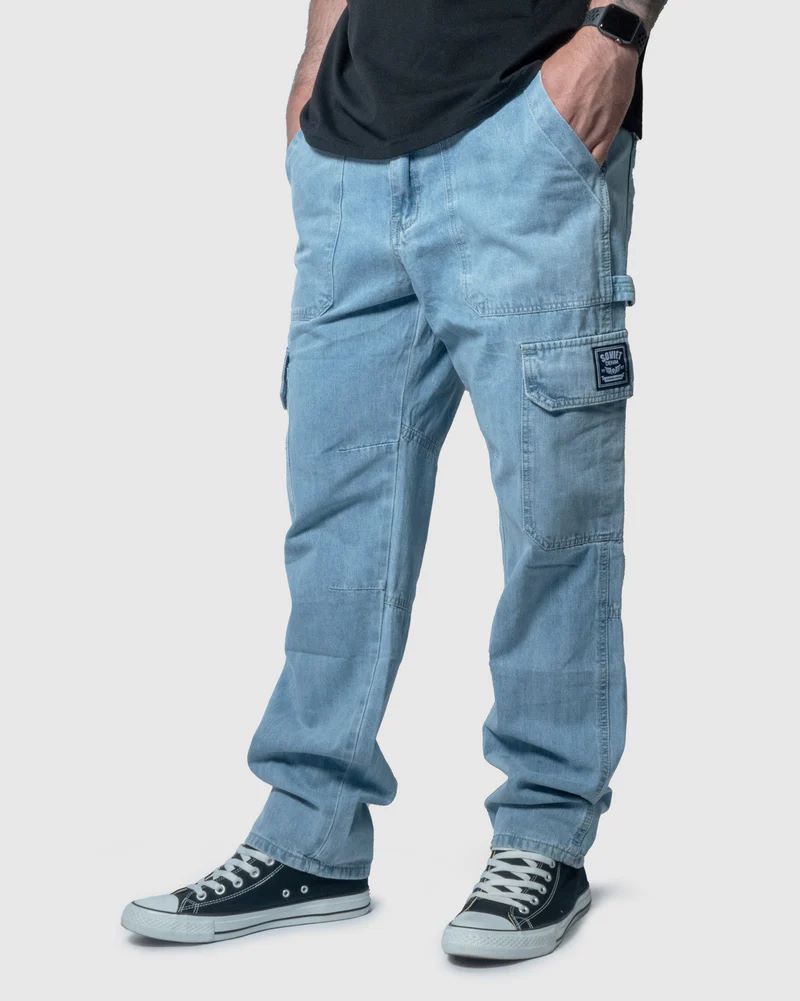 Rhythm Oversized Denim in Light Indigo