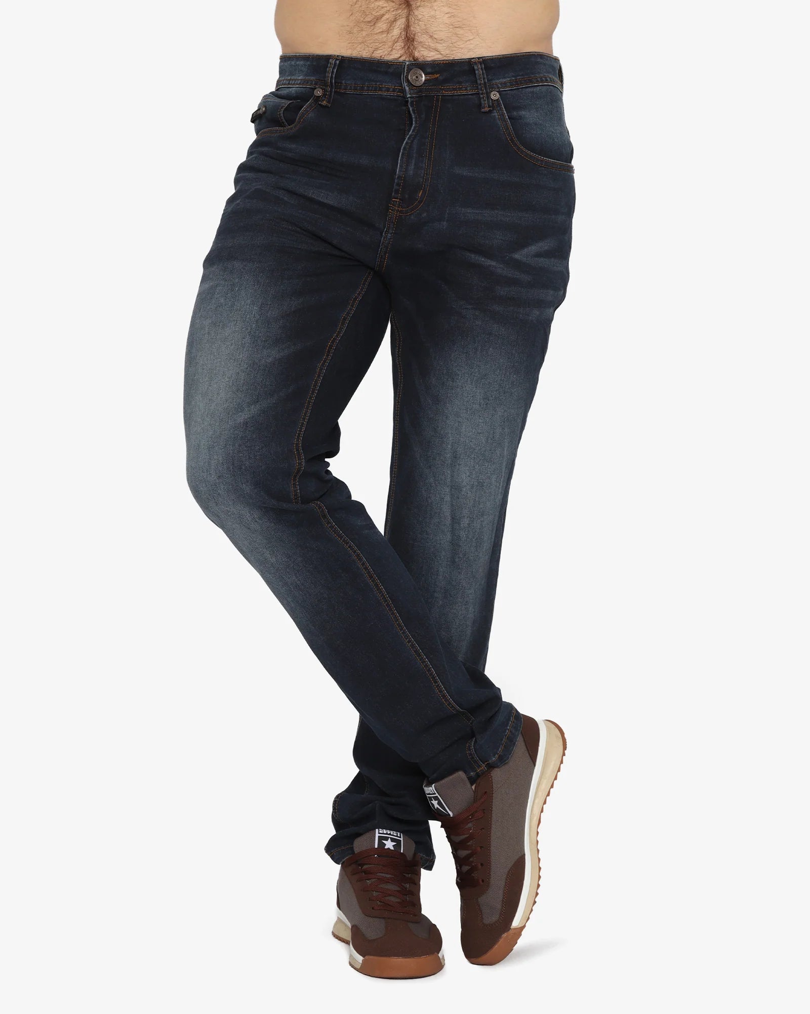 Seth Slim Leg Denim in Dark Indigo
