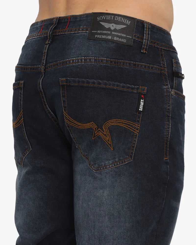 Seth Slim Leg Denim in Dark Indigo