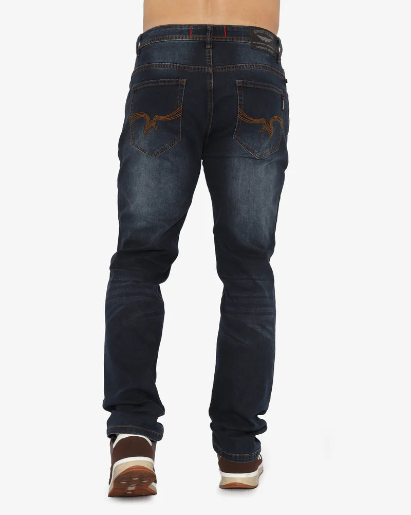 Seth Slim Leg Denim in Dark Indigo