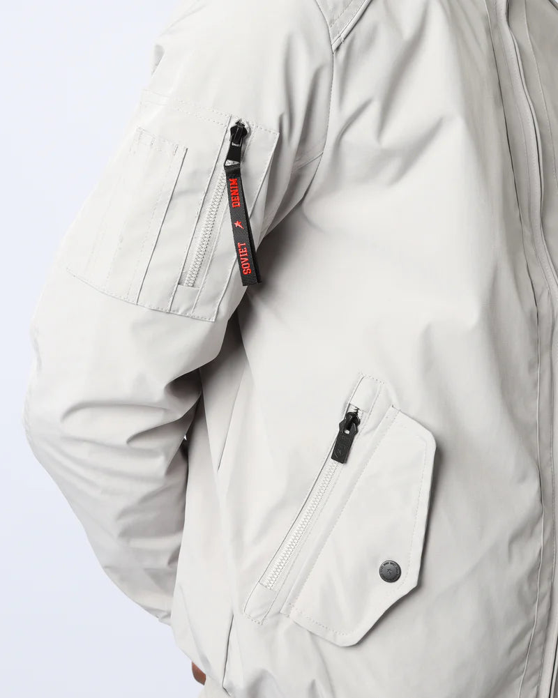 Sidney Zip Through Jacket in Cement