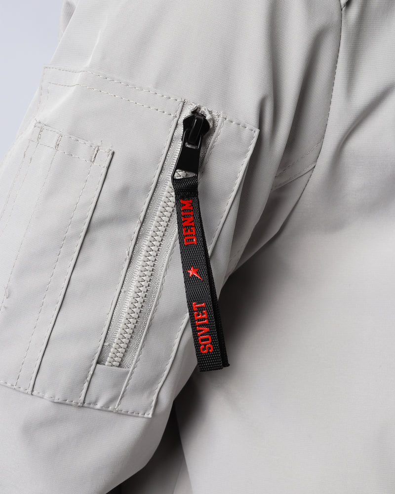 Sidney Zip Through Jacket in Cement