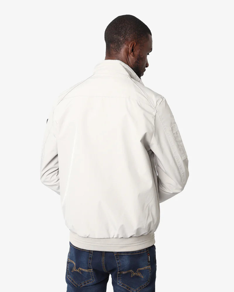 Sidney Zip Through Jacket in Cement