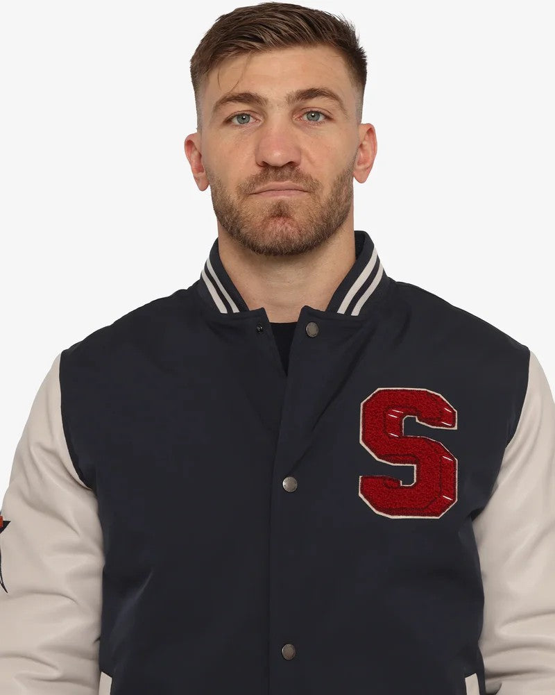 Troyden Baseball Jacket in Navy