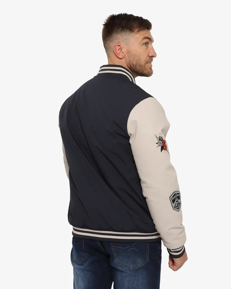 Troyden Baseball Jacket in Navy