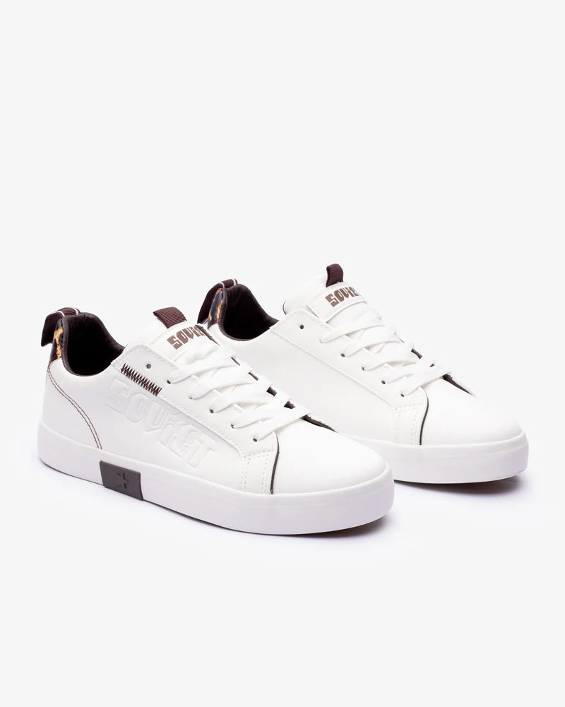 Hollywood Sneaker in White / Leopard / Chocolate