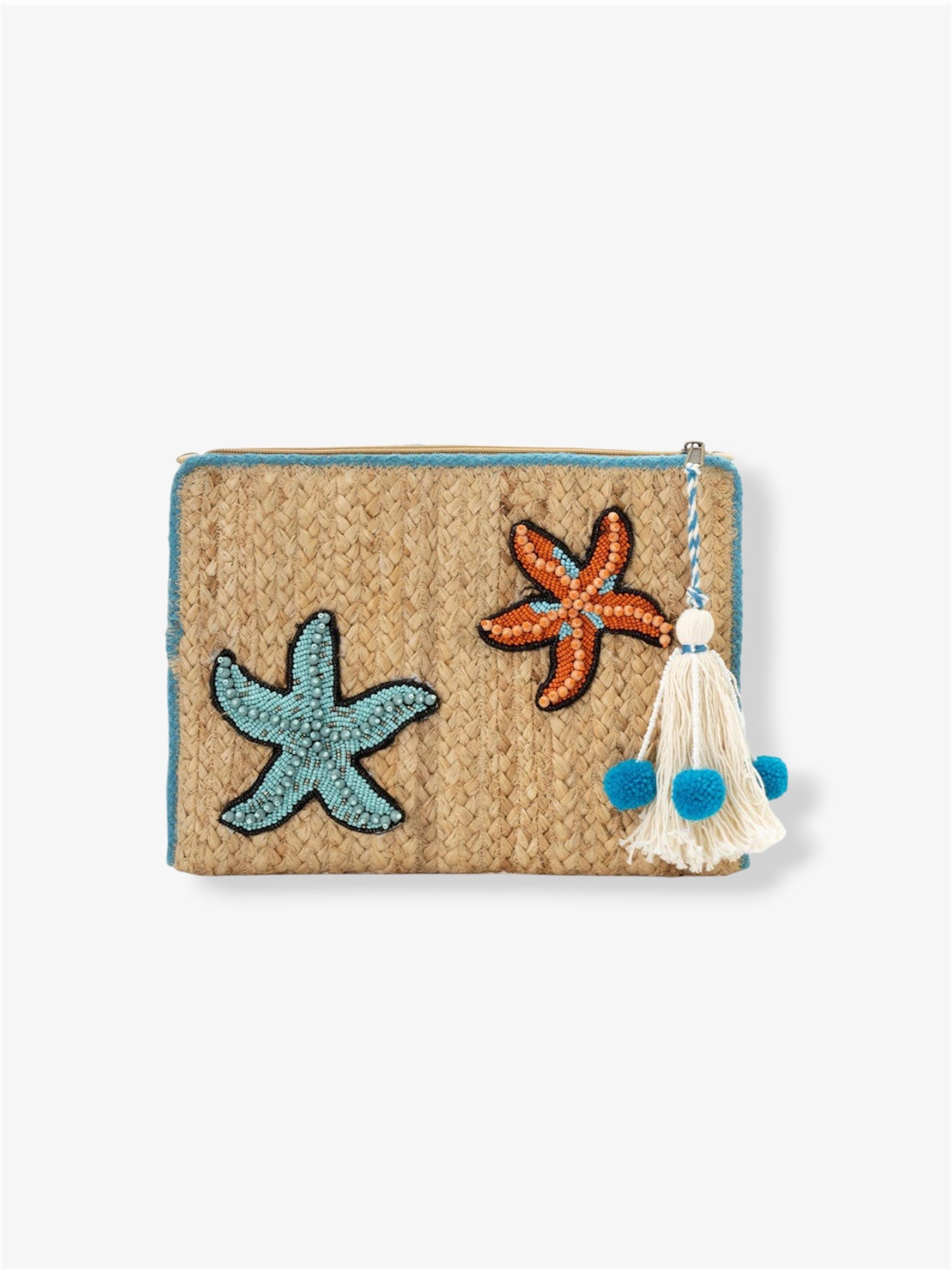 Sea Stars Clutch Bag in Aqua