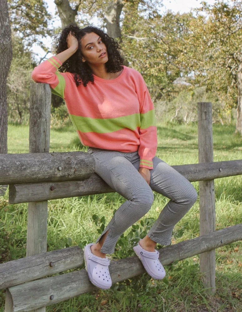 Coral sales cashmere sweater