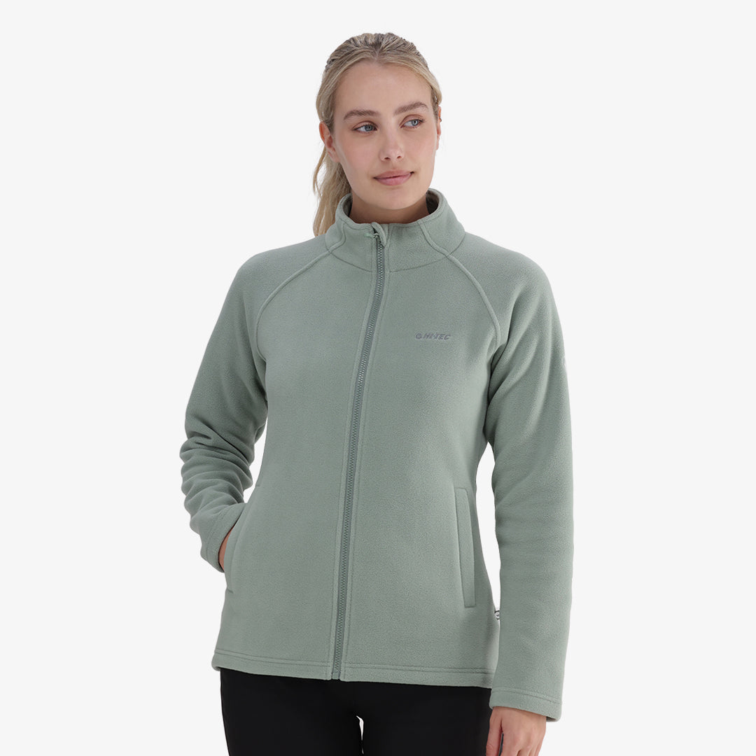 Henis Full Zip Fleece in Lily Pad