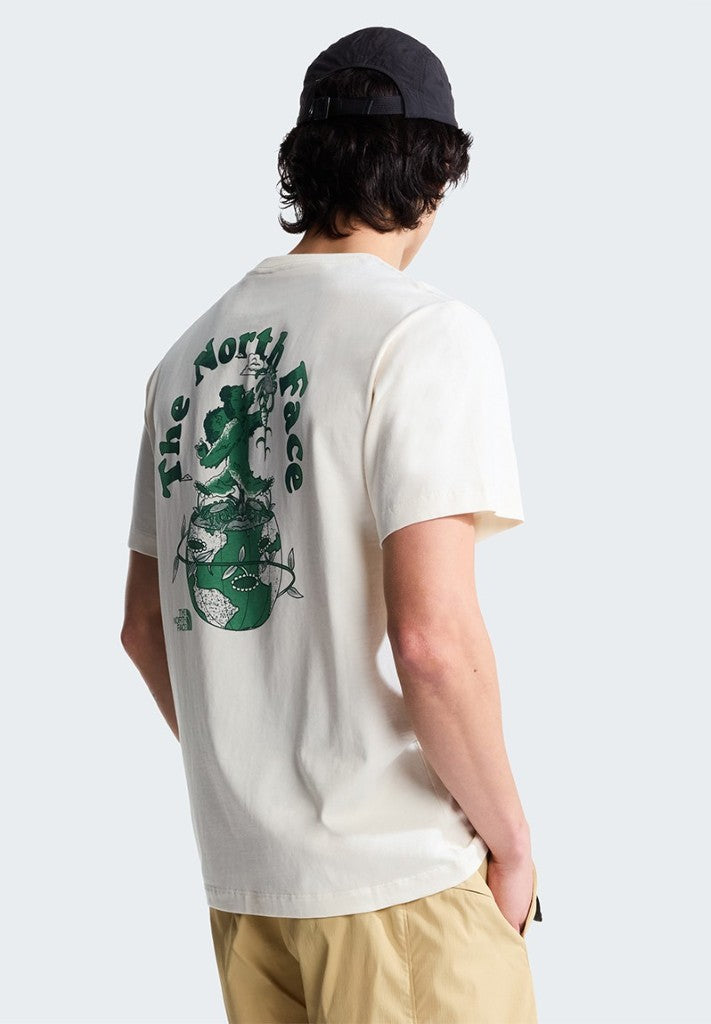 Retro Earth Relaxed SS Tee in White Dune