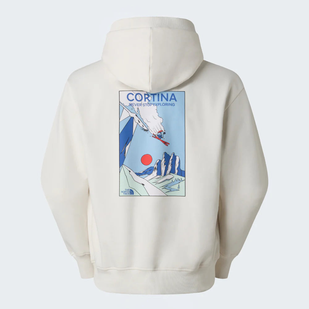 Mountain Celebration Hoodie in White Dune