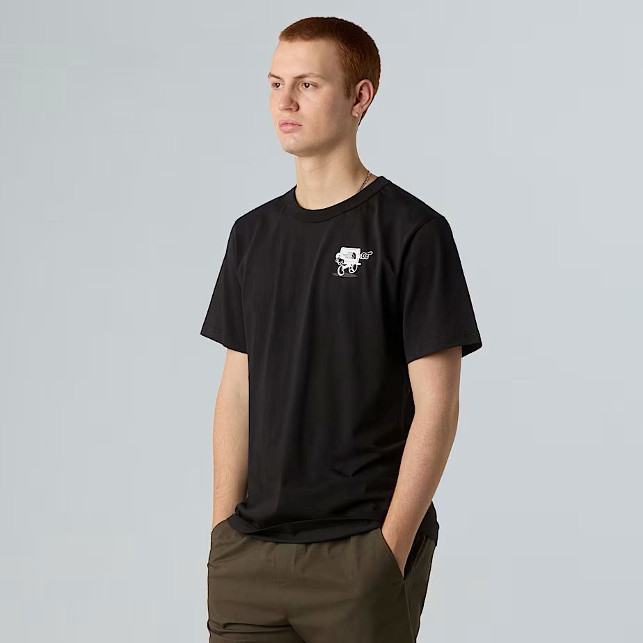 Cartoon Logo Relaxed Tee in TNF Black