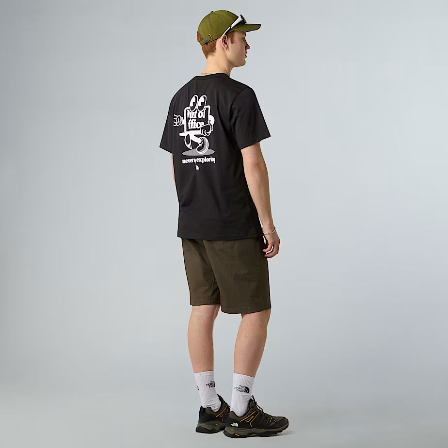 Cartoon Logo Relaxed Tee in TNF Black