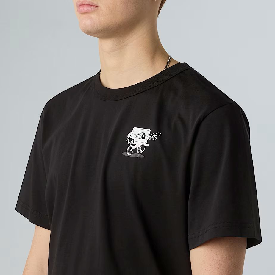 Cartoon Logo Relaxed Tee in TNF Black