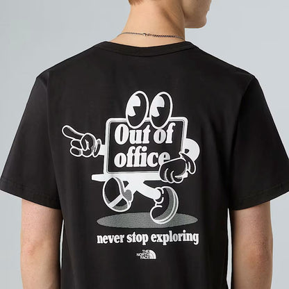 Cartoon Logo Relaxed Tee in TNF Black