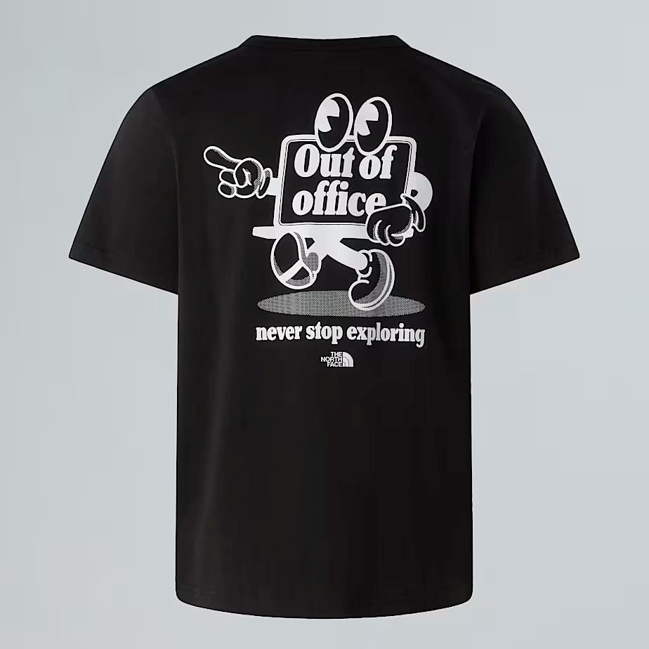 Cartoon Logo Relaxed Tee in TNF Black