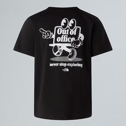 Cartoon Logo Relaxed Tee in TNF Black