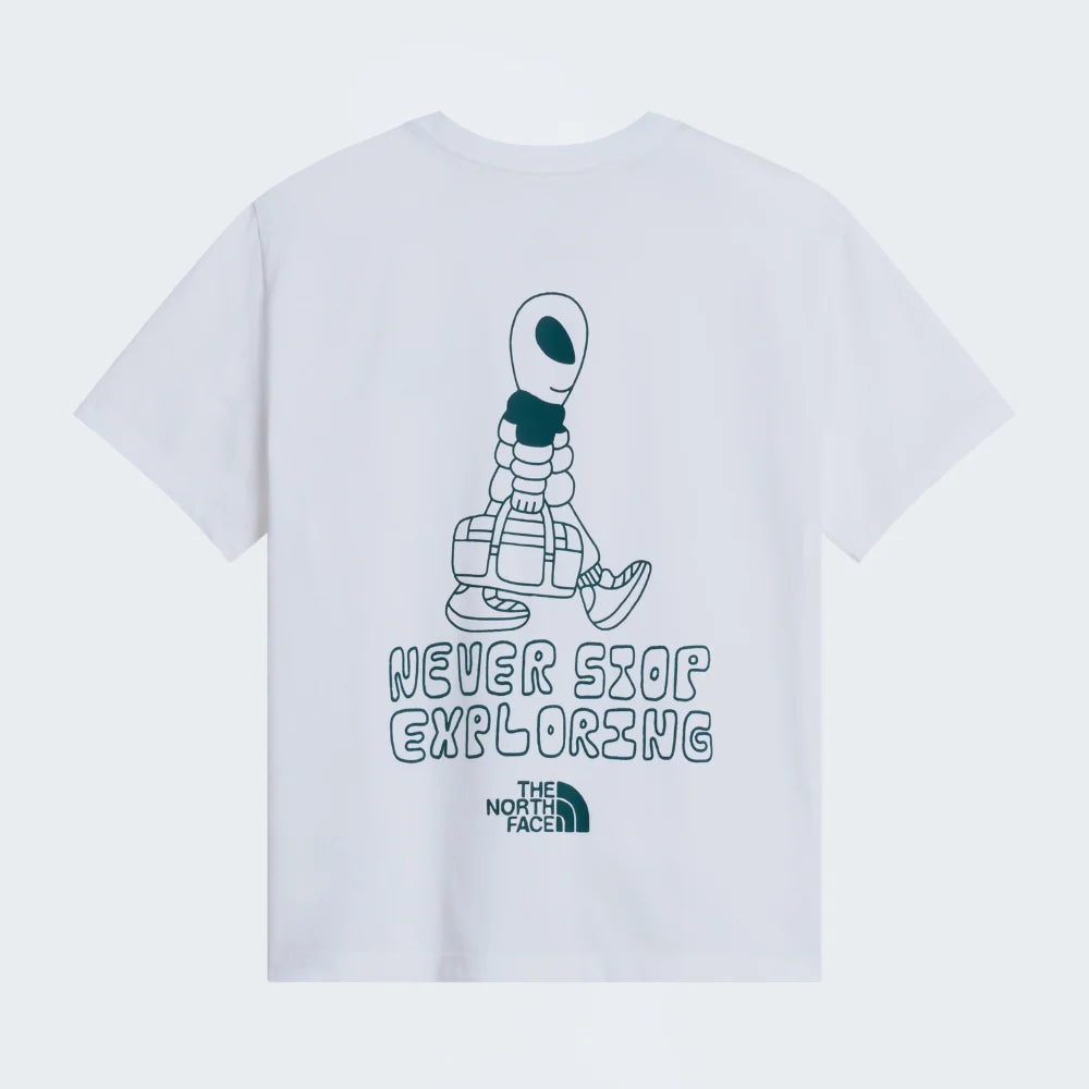 Teen Alien Relaxed SS Tee in TNF White