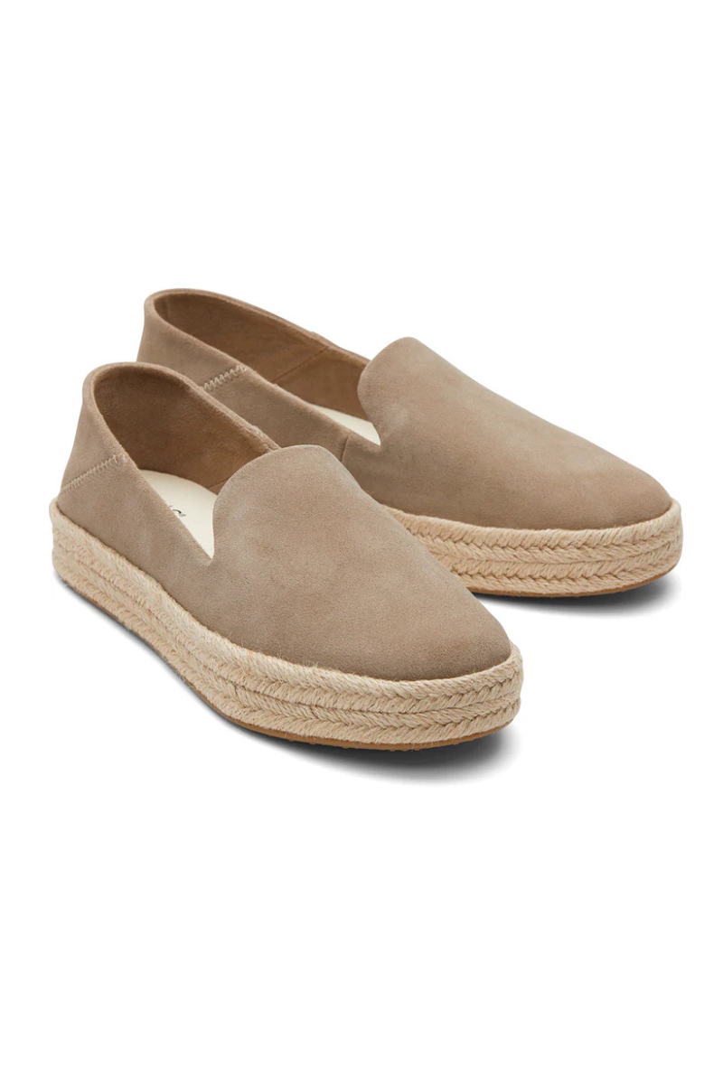 Carolina Suede Espadrille in Dune