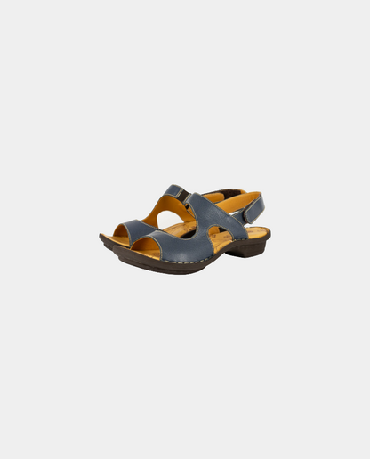 Gadla Lather Sandals in Denim