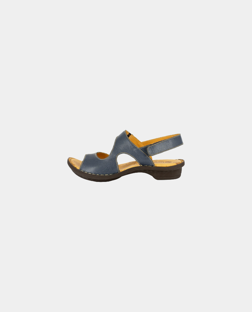 Gadla Lather Sandals in Denim