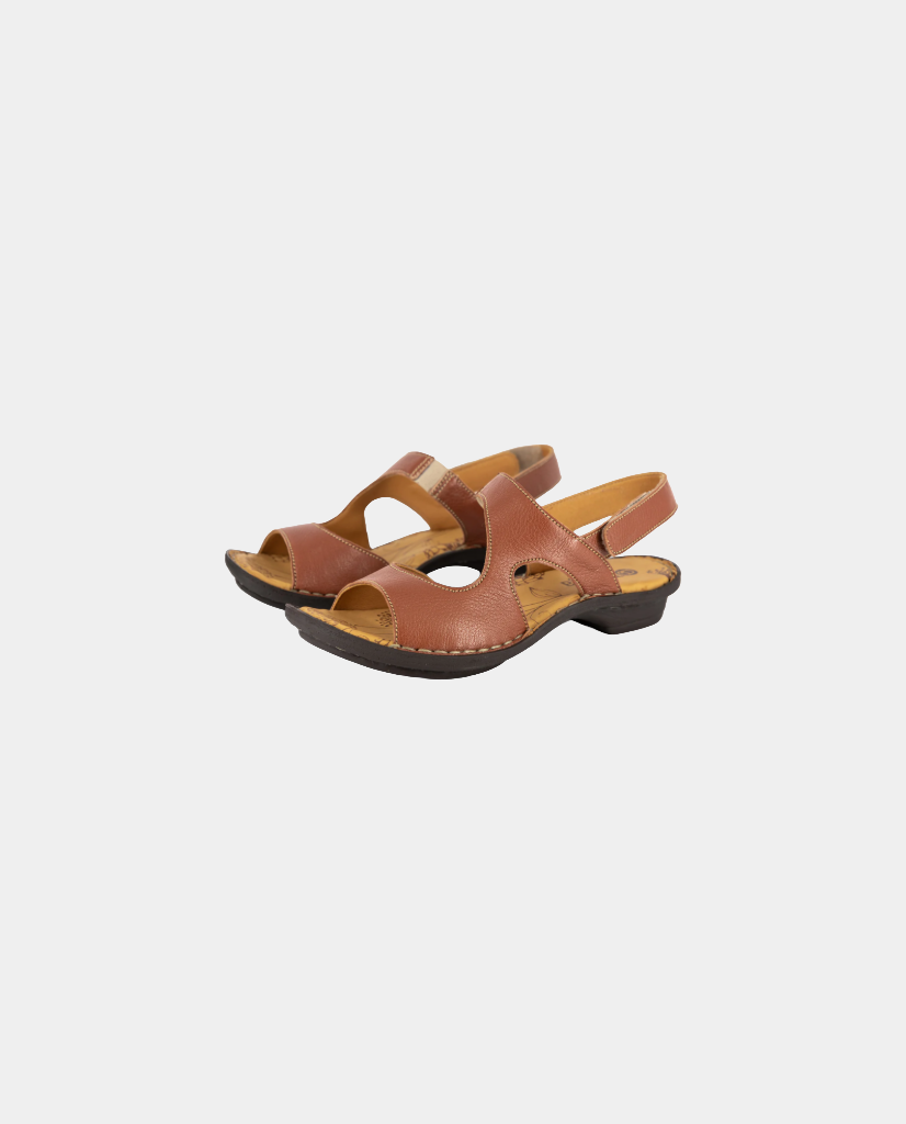 Gadla Lather Sandals in Hazel