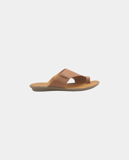 Ligoma Leather Sandal in Tan