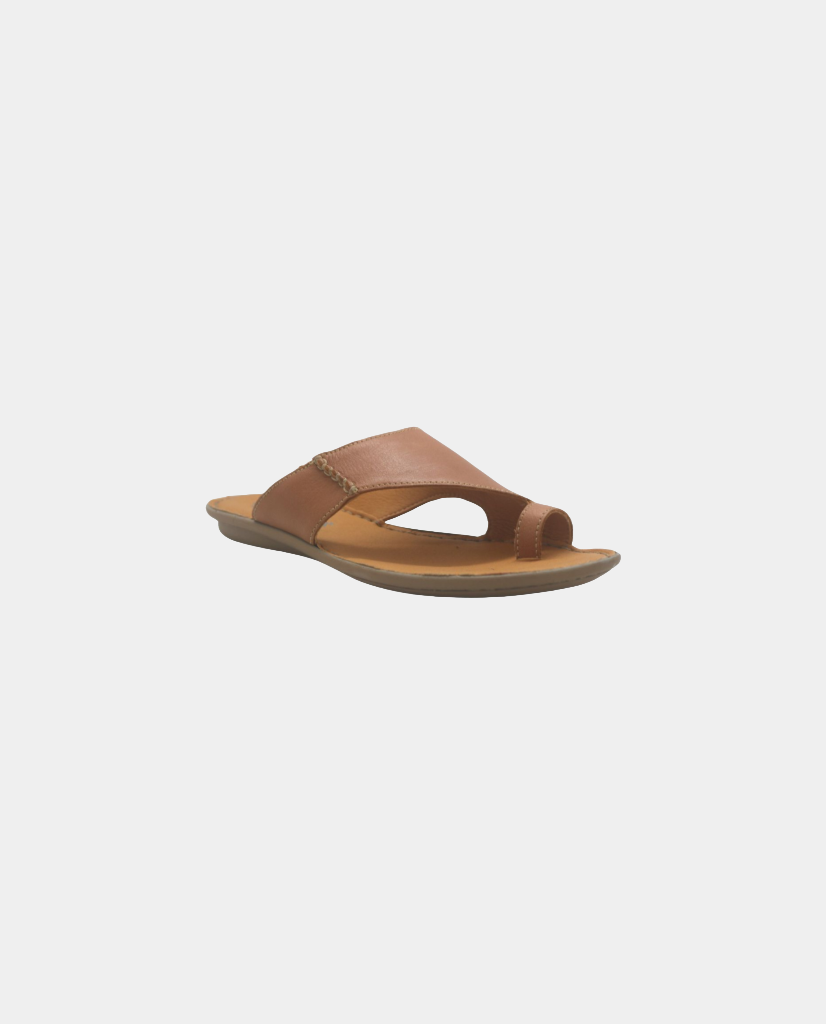 Ligoma Leather Sandal in Tan