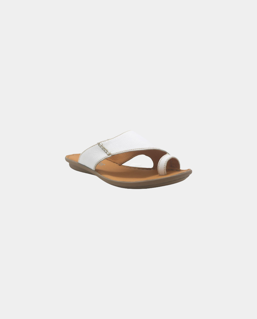 Ligoma Leather Sandal in White