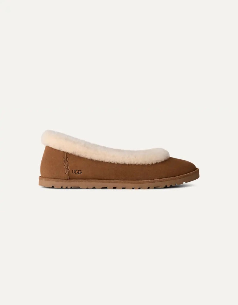 Zora Ballet Flat in Chestnut