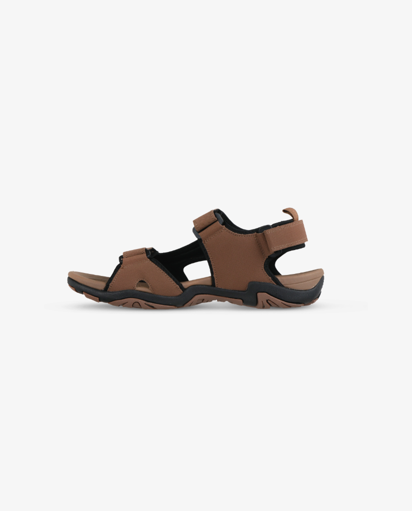 Crater Sandal in Brown/Black/Orange