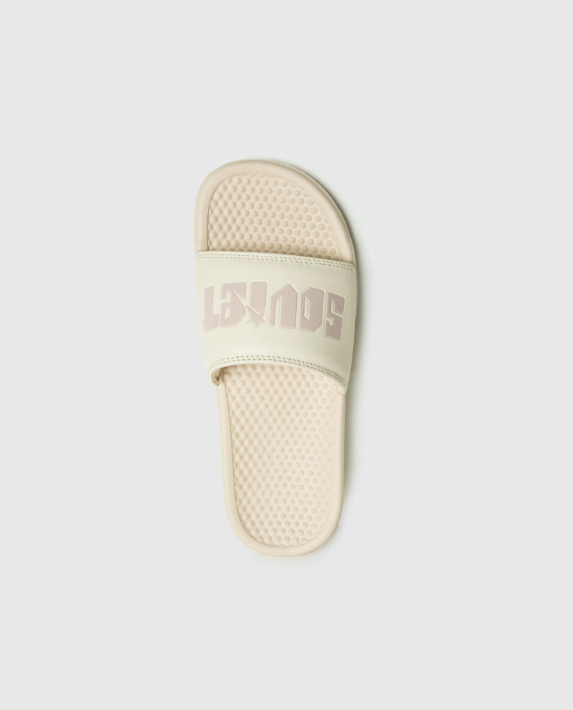 Bahamas Ladies Slides in Cream/Dusty Pink