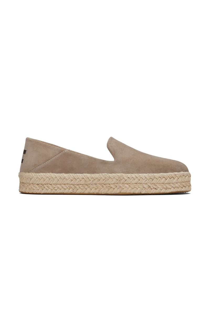Carolina Suede Espadrille in Dune