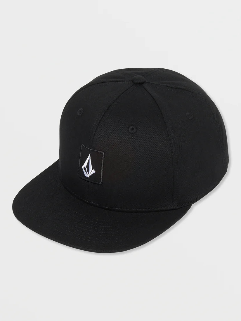 V Square Snapback in Black