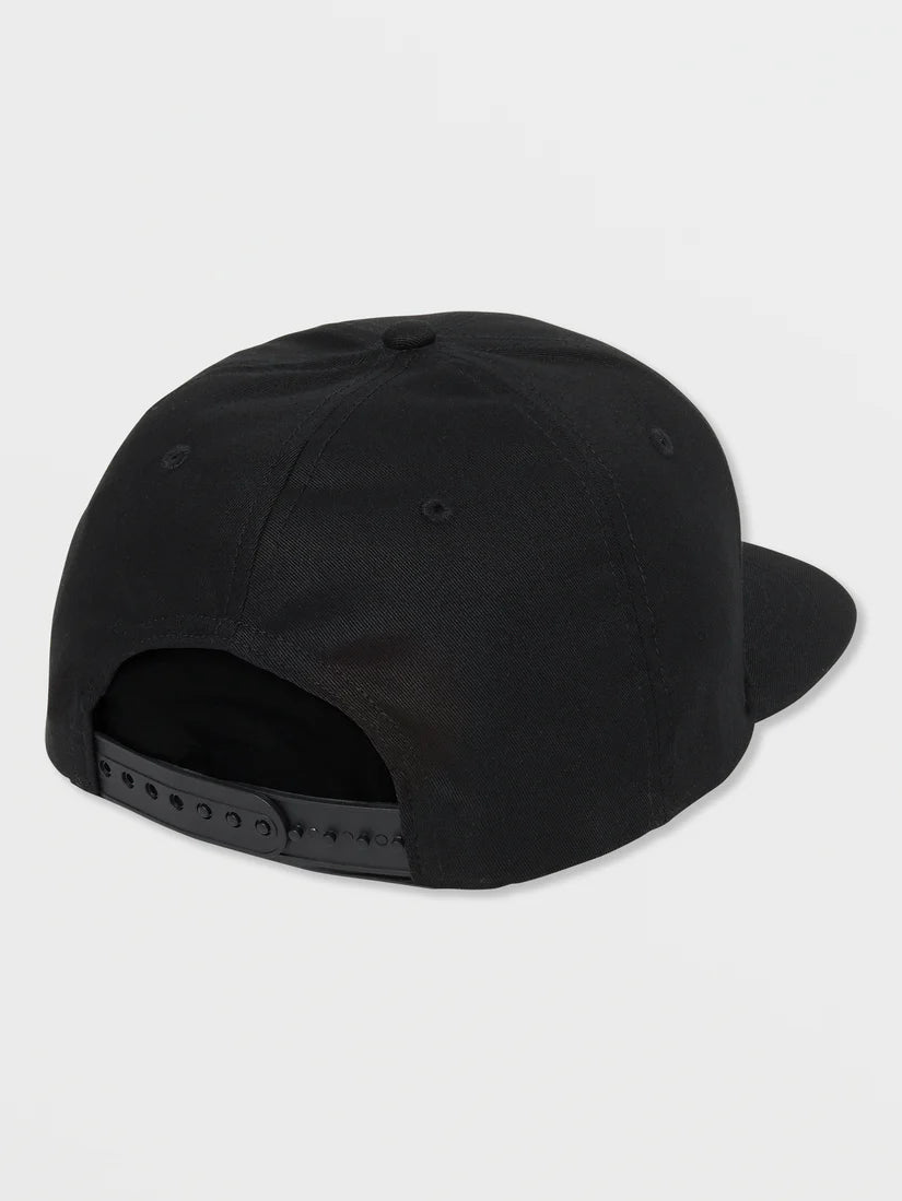 V Square Snapback in Black