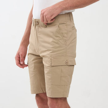 Stretch Cargo Shorts in Khaki