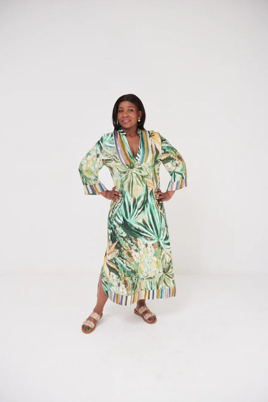 Hygge Kaftan in Snapdragon Olive